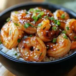 20 Minute Honey Garlic Shrimp & Rice Bowl