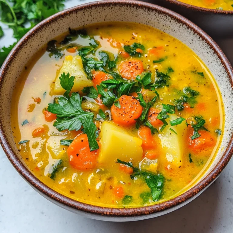 Anti-Inflammatory Veggie Soup with Turmeric