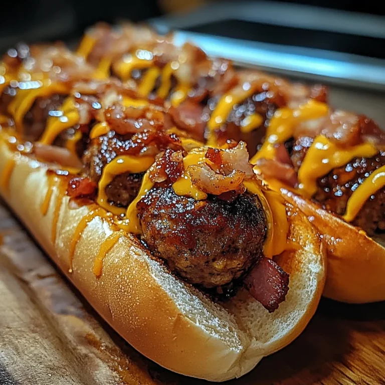 Bourbon BBQ Turkey Bacon Cheeseburger Meatball Subs Ready in 30 Minutes