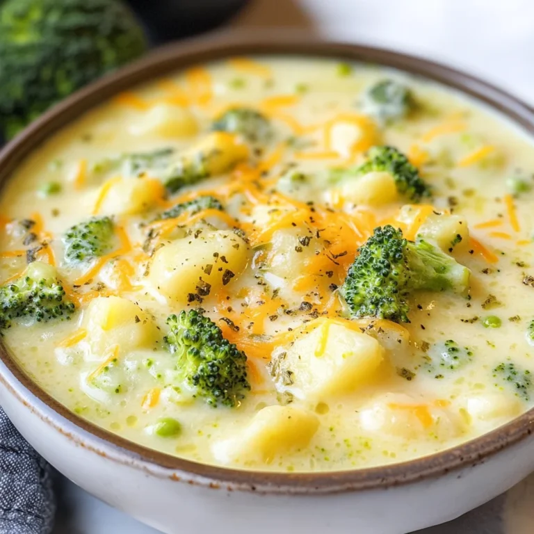 Broccoli Potato Cheese Soup Recipe