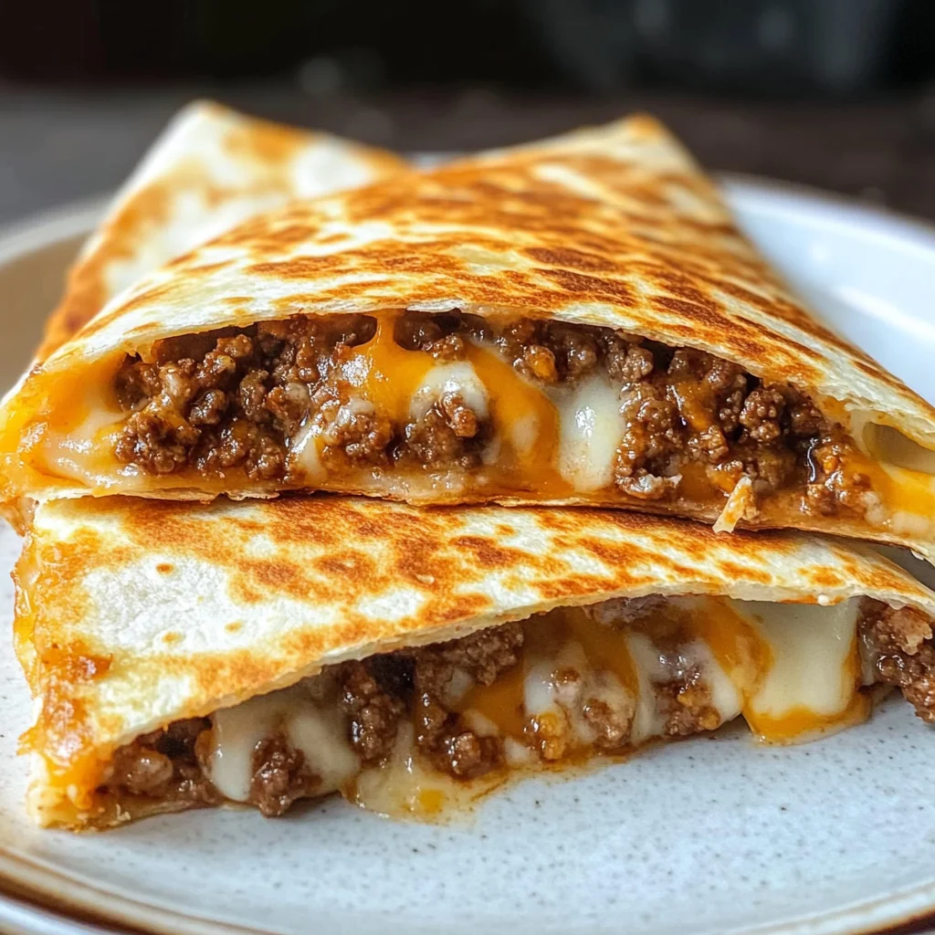 Cheesy Ground Beef Quesadillas Recipe is a must-try!