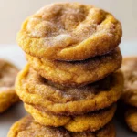 Chewy Pumpkin Snickerdoodle Cookies
