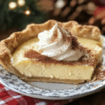 Christmas Eve Cinnamon-Vanilla Creamy Custard Pie Recipe – Festive & Delicious