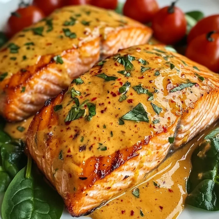 Creamy Roasted Red Pepper Salmon Recipe - Delicious & Easy