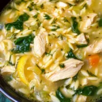Lemon Chicken Orzo Soup