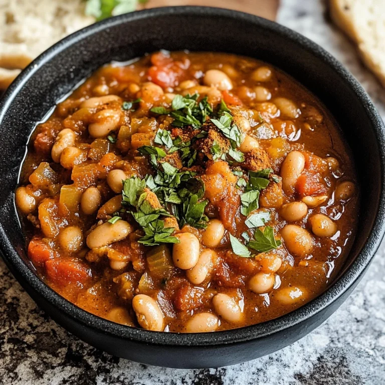 Loubia- Morrocan White Bean Stew (Stovetop + Instant Pot)