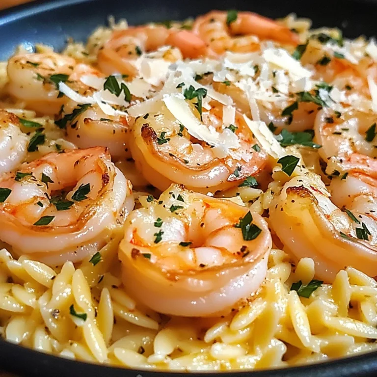 One Pan Parmesan Orzo with Shrimp