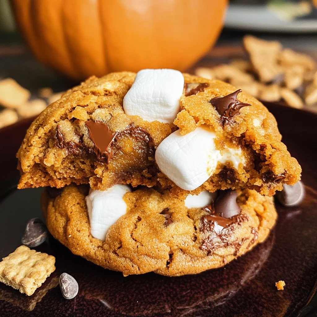 Pumpkin S'mores Cookies