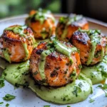Salmon Balls with Creamy Avocado Sauce: Healthy Dinner Ideas