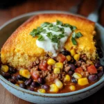 Southwest Beef Cornbread Casserole