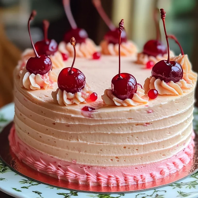 Vintage Maraschino Cherry Cake