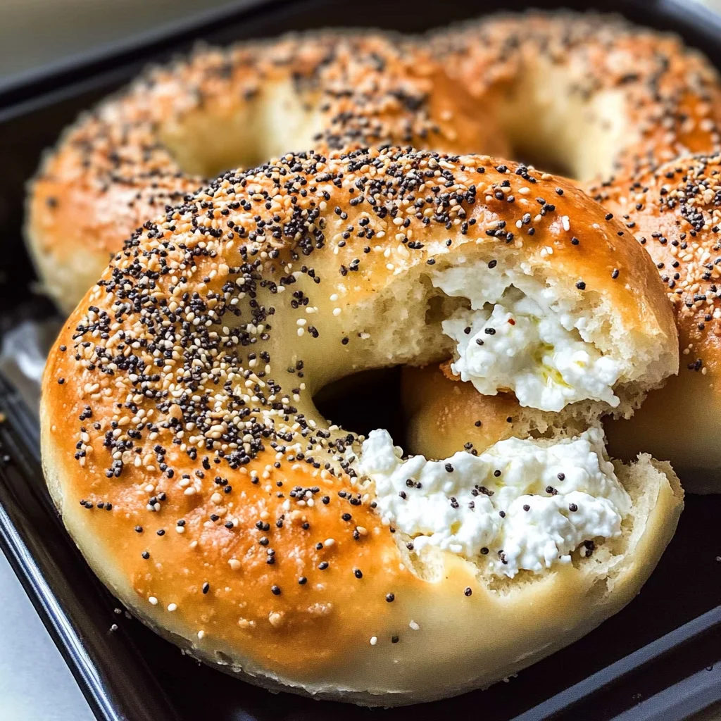 Air Fryer Protein Bagels