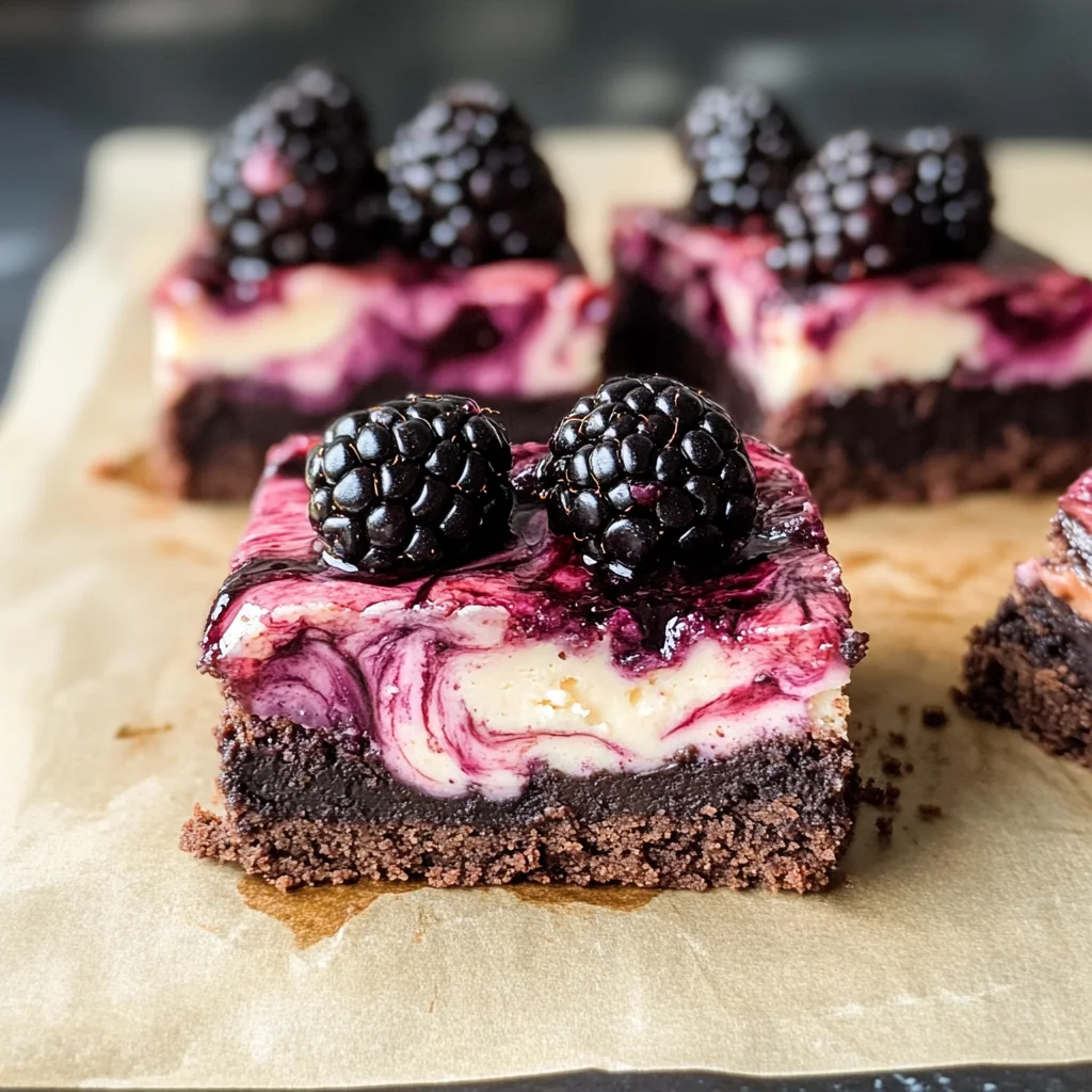 Blackberry Cheesecake Brownies