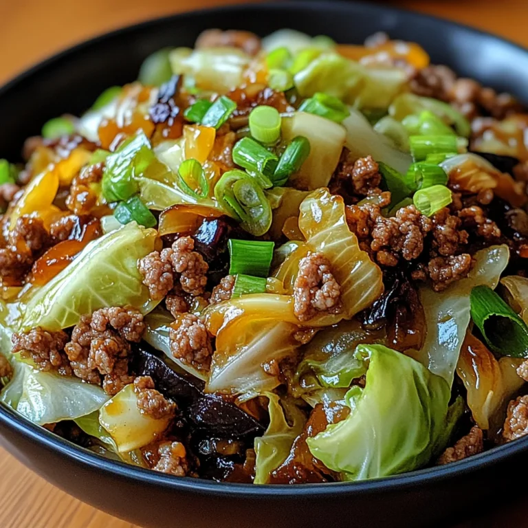 Chinese Ground Beef and Cabbage Stir-Fry