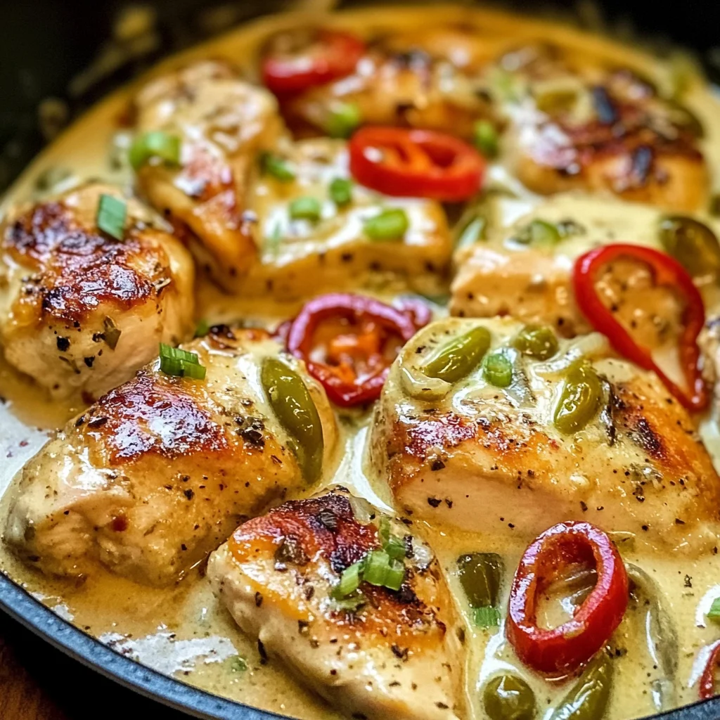 Creamy Pepperoncini Chicken Skillet Recipe - Quick & Easy