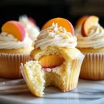 Honey Peach Cream Cheese Cupcakes