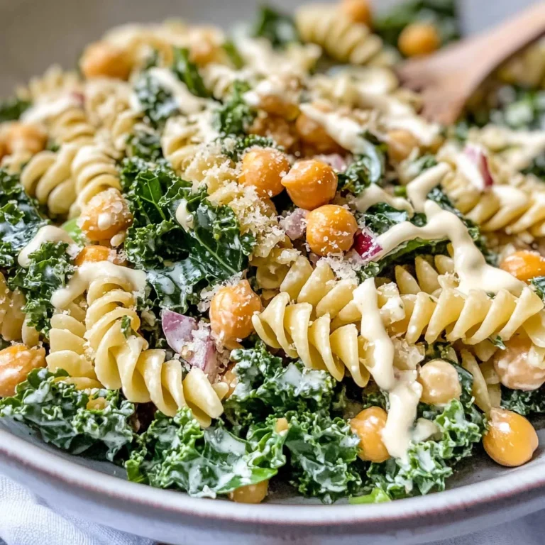 Kale Caesar Pasta Salad