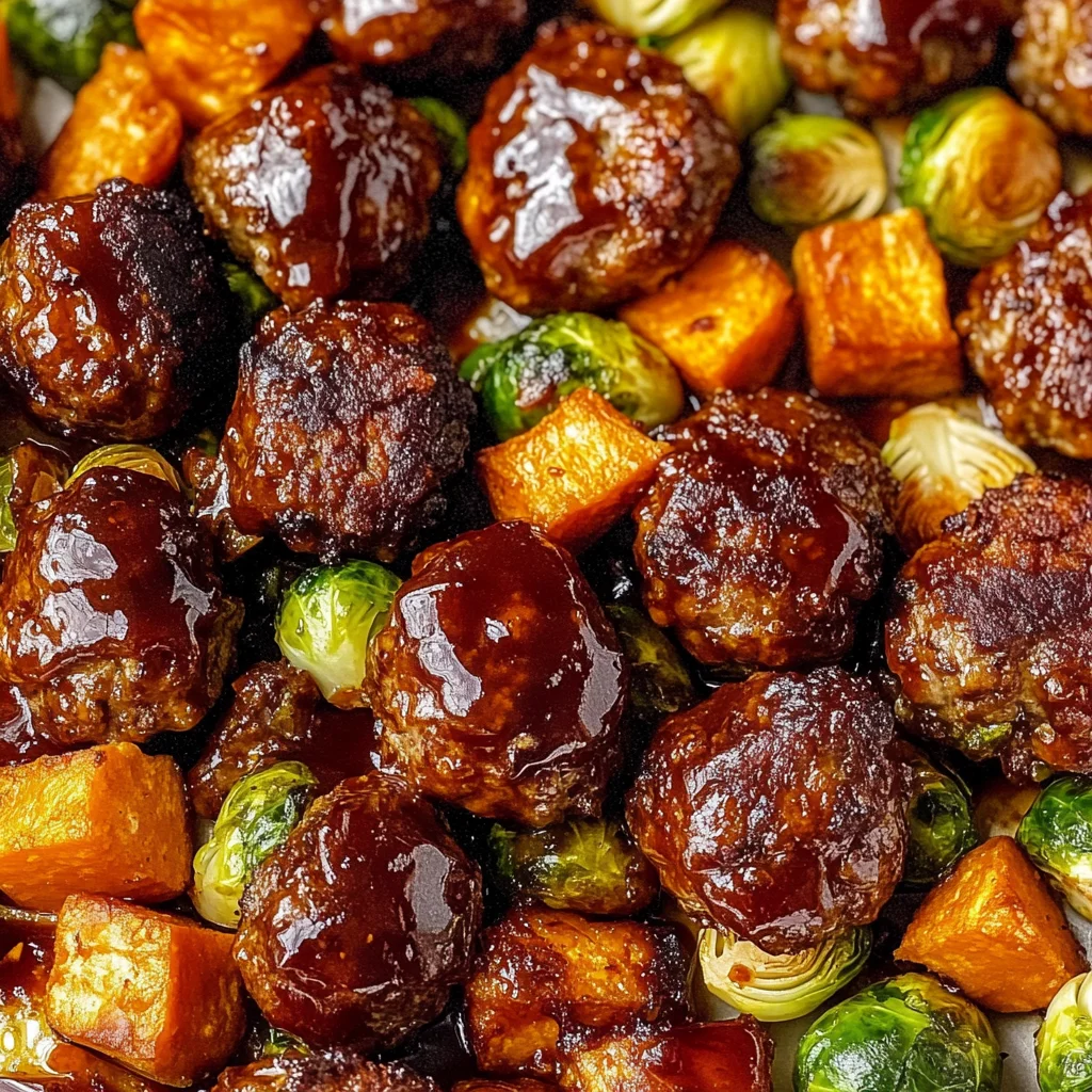 Korean BBQ Meatballs and Vegetables