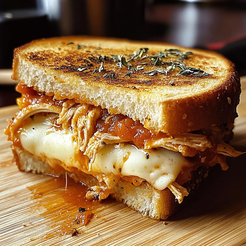 Lazy Chicken Parmesan Grilled Cheese