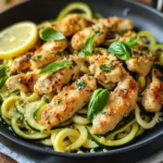 Lemon Garlic Chicken Zoodles