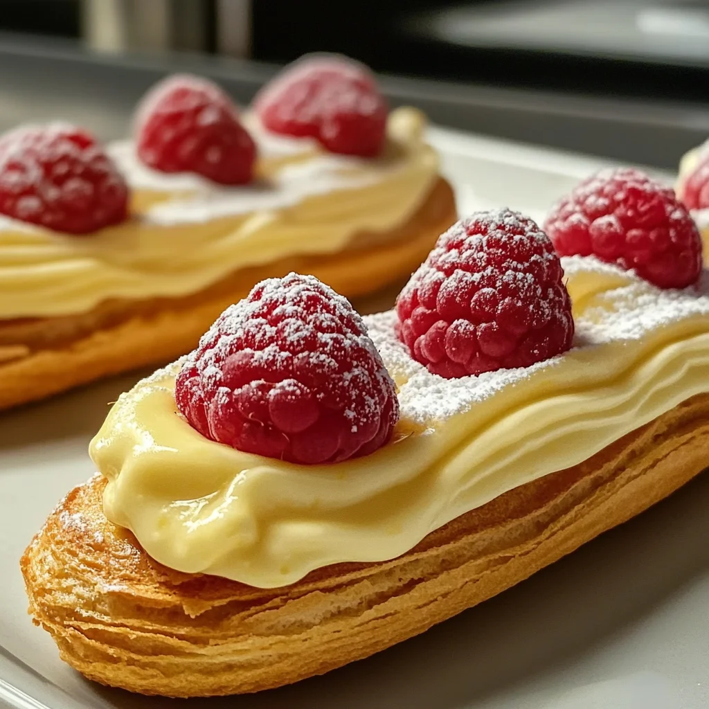 Lemon Raspberry Eclairs