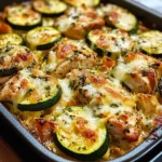 Mediterranean Chicken Zucchini Bake