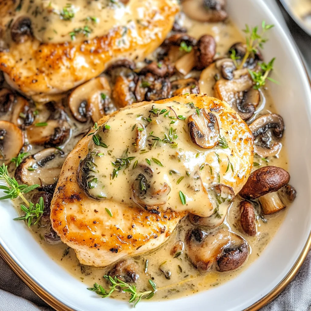 Mushroom Asiago Chicken