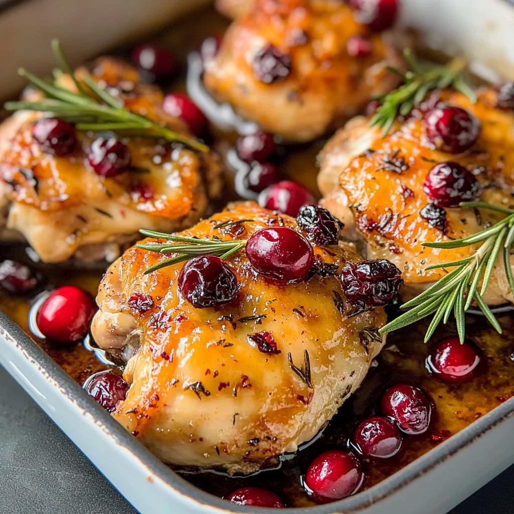 One-Pan Cranberry Rosemary Chicken