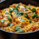 One Pot Queso Chicken and Rice : Easy Comfort Food