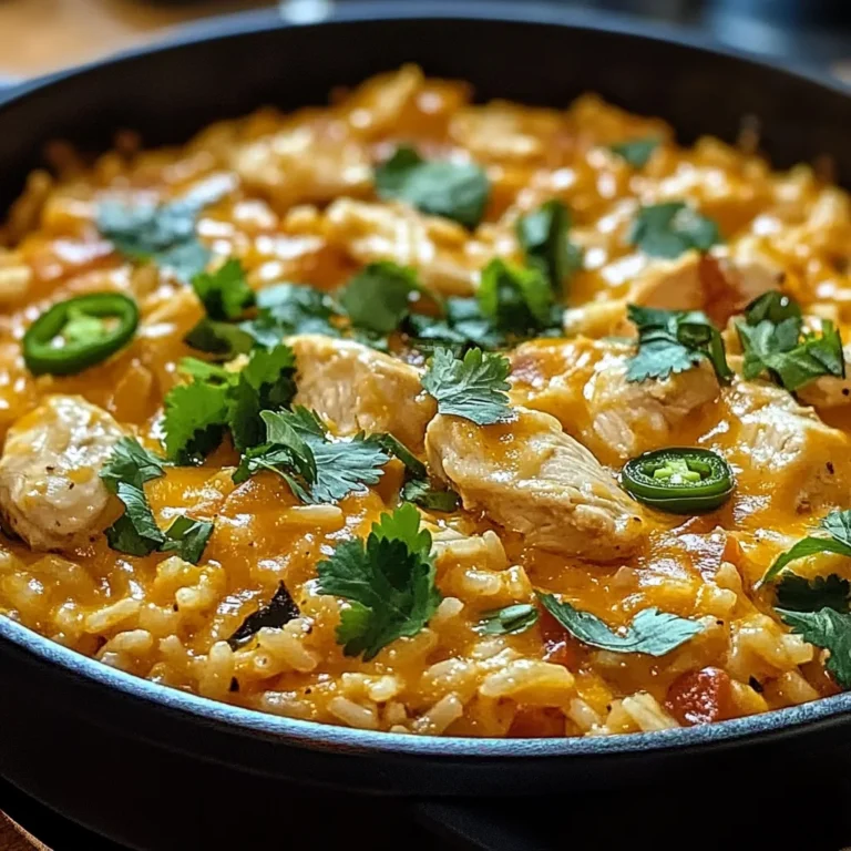 One Pot Queso Chicken and Rice : Easy Comfort Food