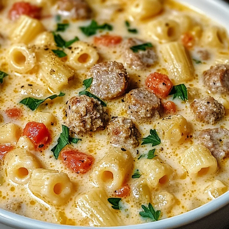 Parmesan Italian Sausage Ditalini Soup