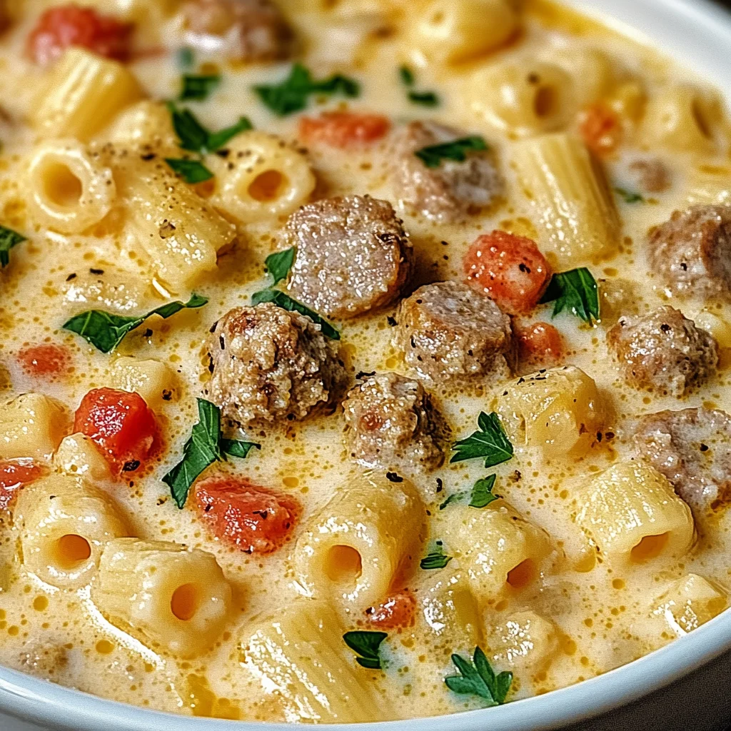 Parmesan Italian Sausage Ditalini Soup