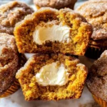 Pumpkin Muffins with Maple Cream Cheese Filling