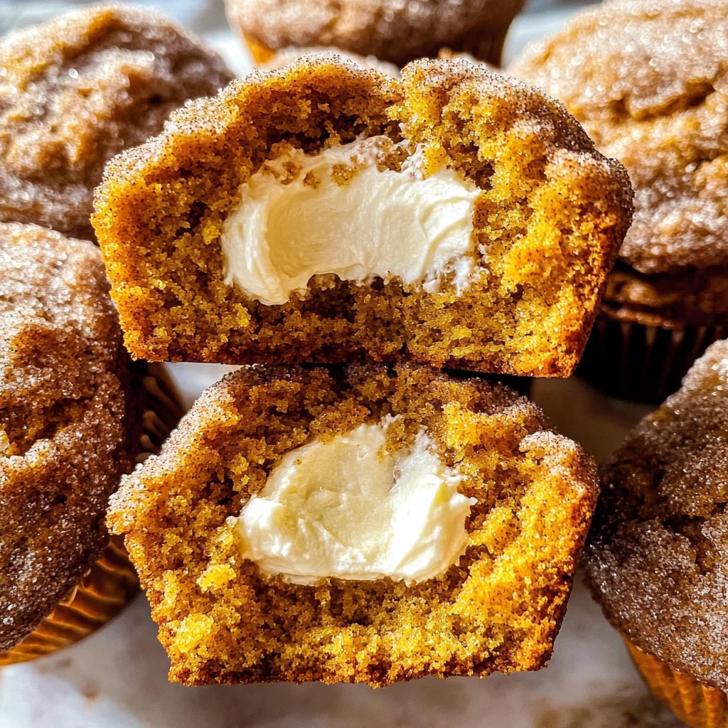 Pumpkin Muffins with Maple Cream Cheese Filling