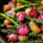 Roasted Asparagus and Radishes with Mustard Vinaigrette