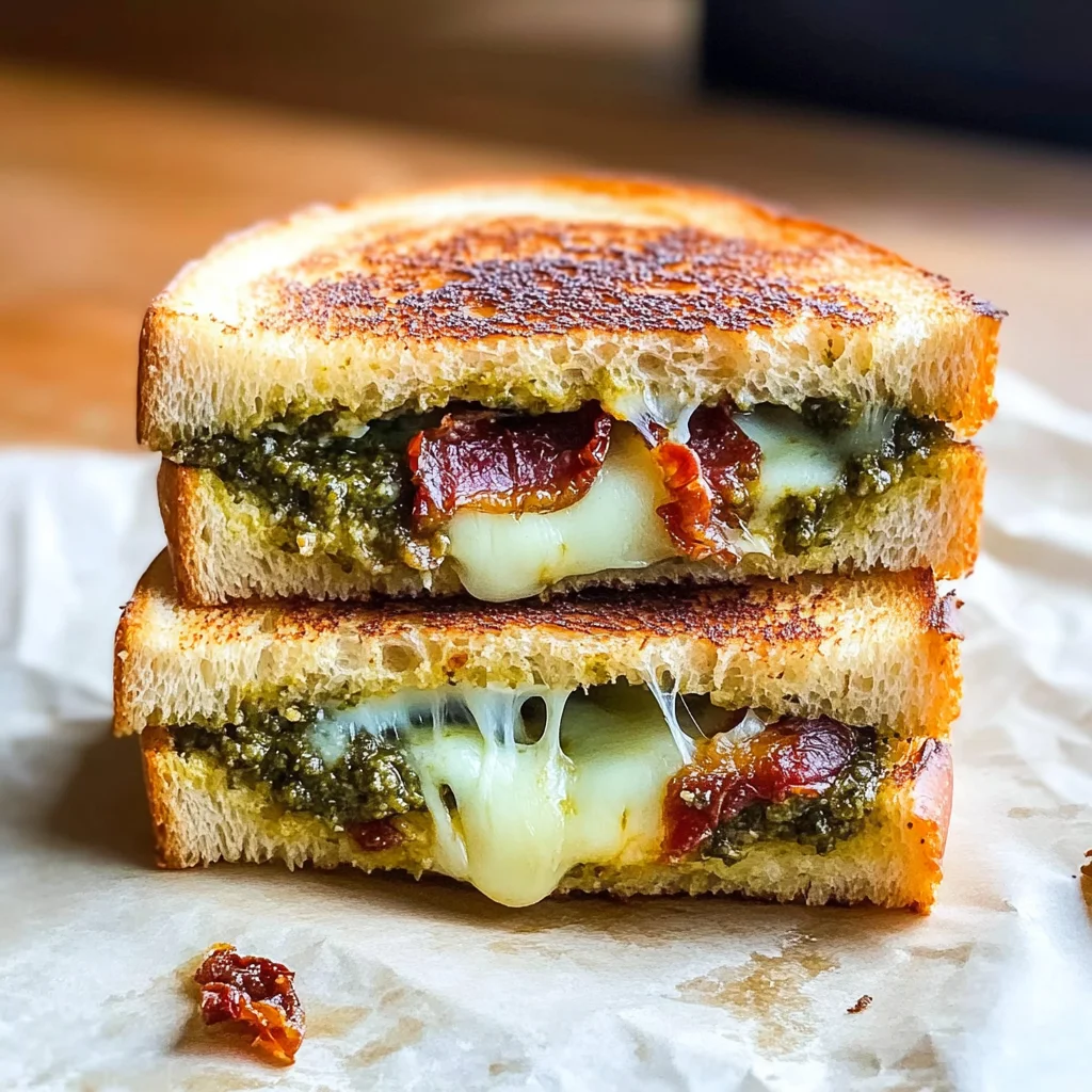 Sourdough Pesto Grilled Cheese