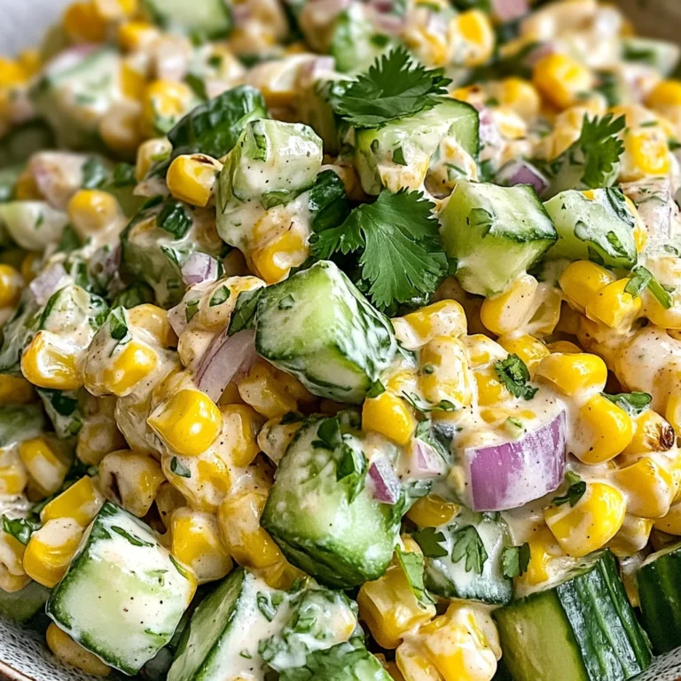 Street Corn Creamy Cucumber Salad