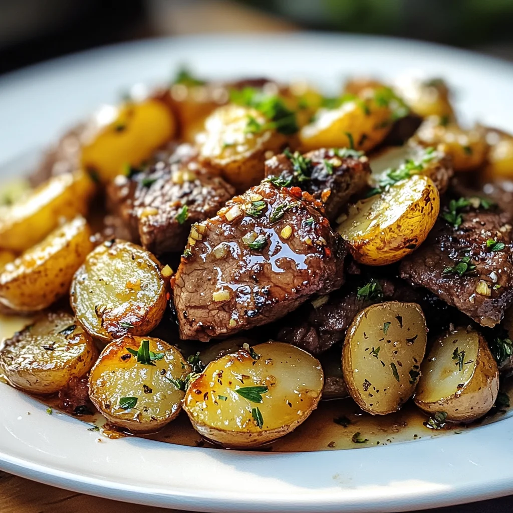 Sweet & Savory Honey Beef with Roasted Potatoes