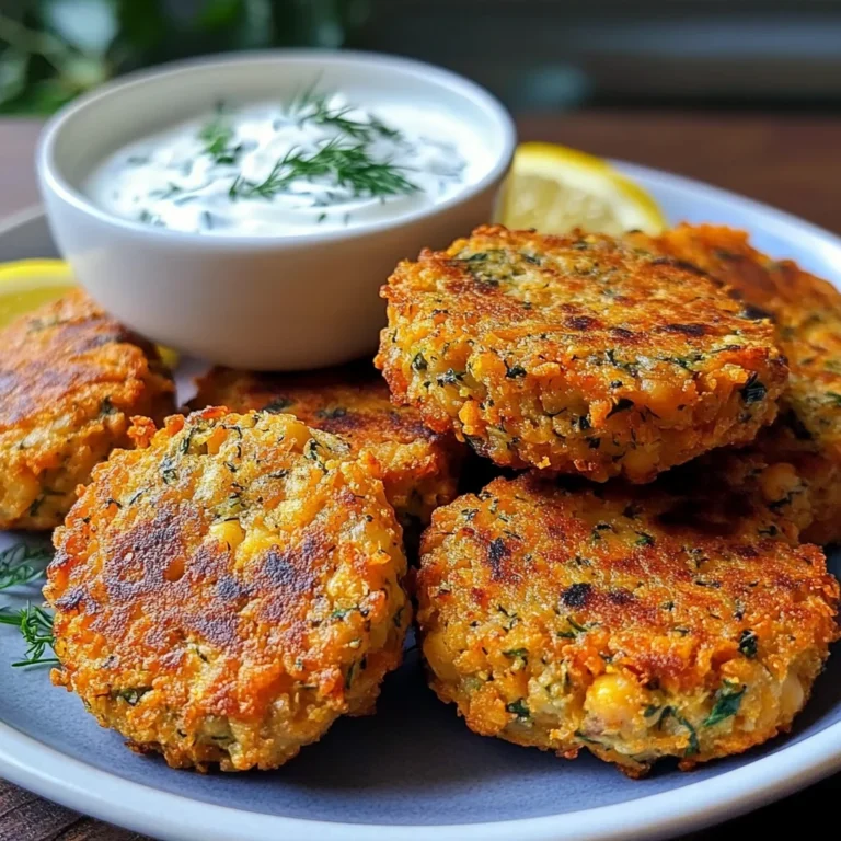 Ultimate Mediterranean Lemon Chickpea Patties with Yogurt Sauce