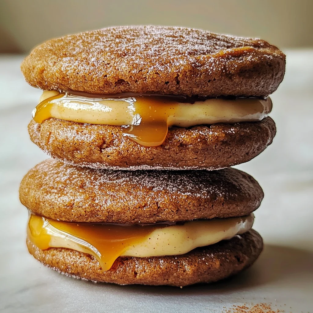 Apple Cider Whoopie Pie Cookies with Caramel