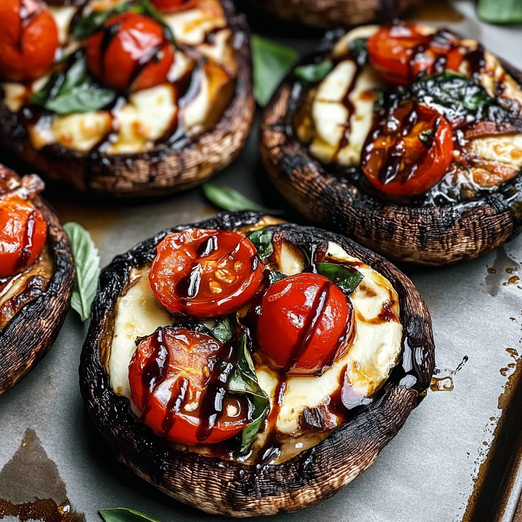 Caprese Stuffed Portobello Mushrooms