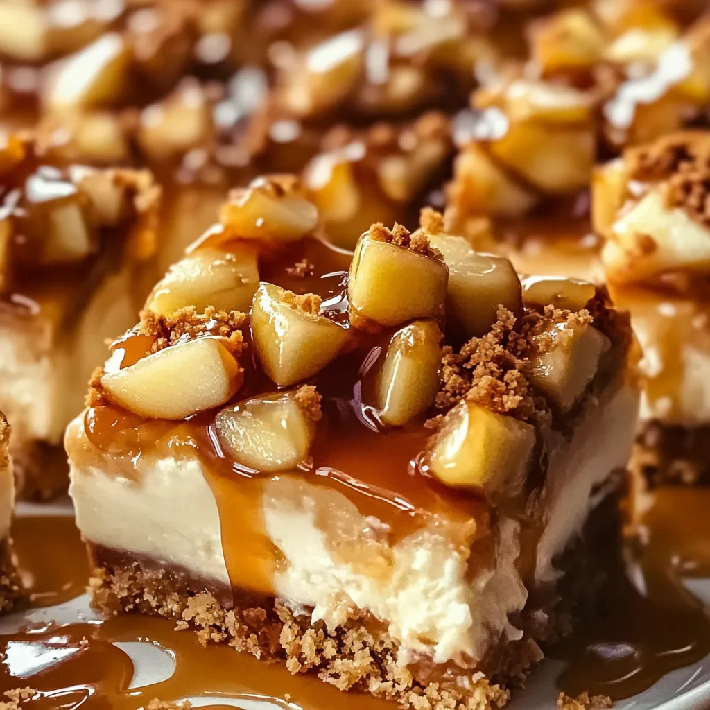 Caramel Apple Cheesecake Bars