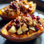 Cranberry Apple Twice-Baked Sweet Potatoes