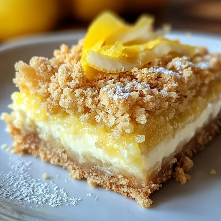Creamy Lemon Cheesecake Crumb Bars Recipe