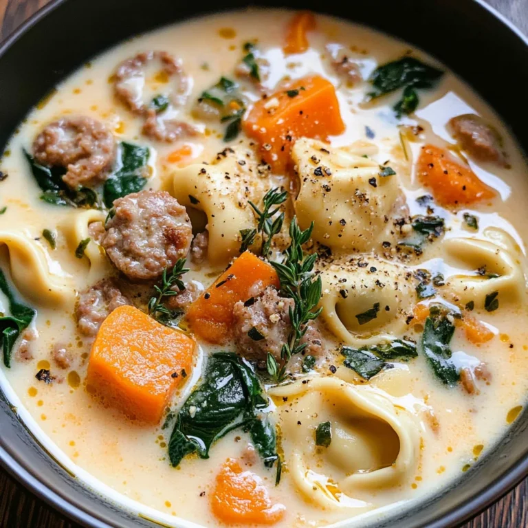 Creamy Sausage Tortellini Soup