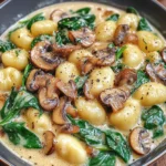 Creamy Spinach and Mushroom Gnocchi (One-Pan, 20 Minutes)