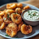 Crispy Fried Mushrooms with Cool Ranch Dip