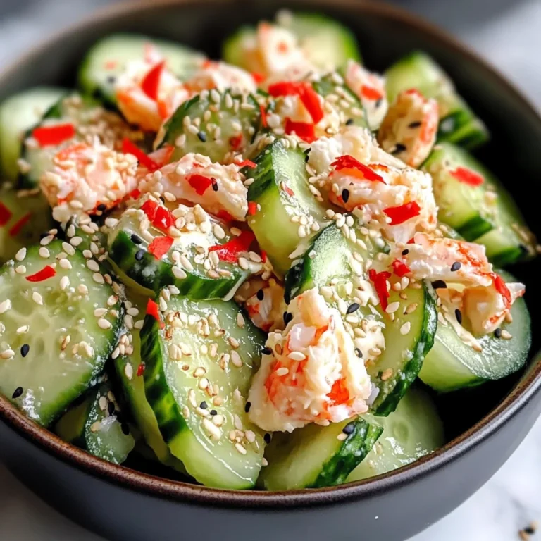 Easy California Roll Cucumber Salad