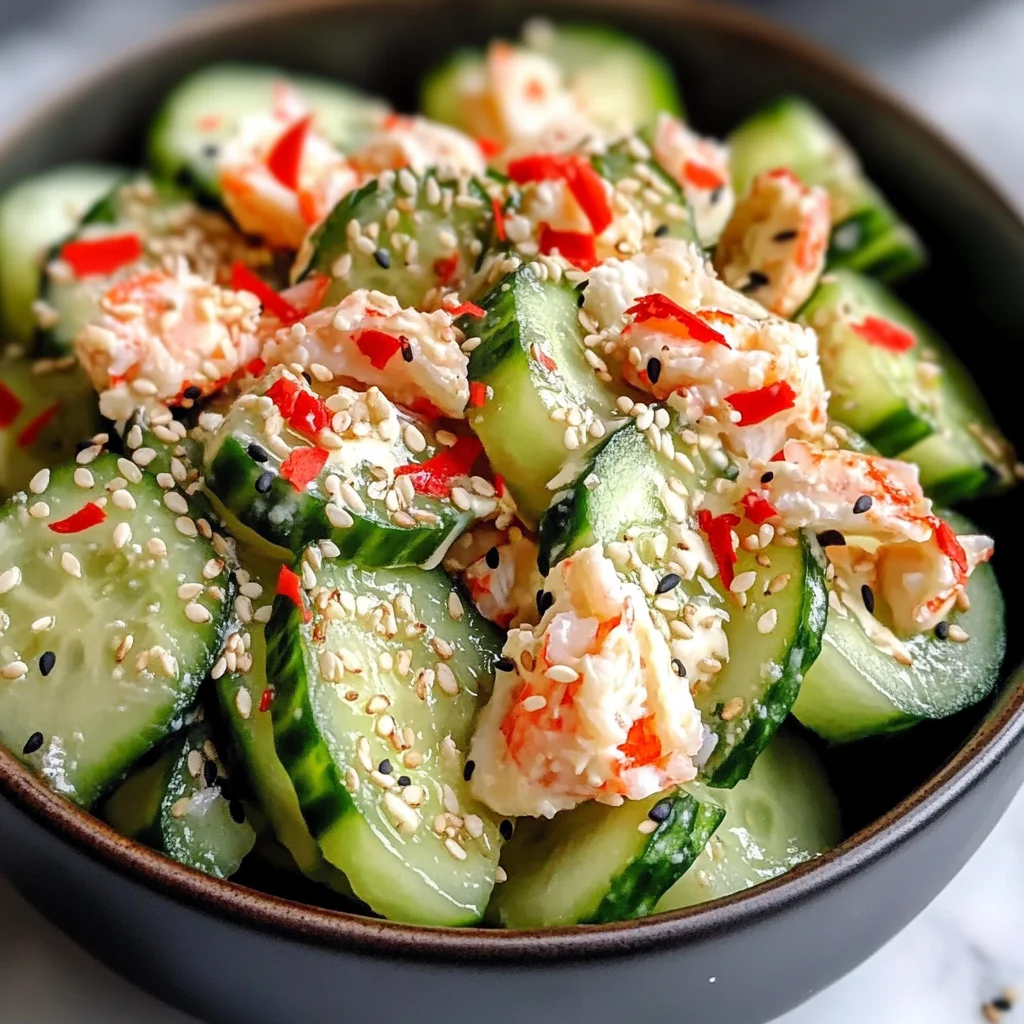 Easy California Roll Cucumber Salad