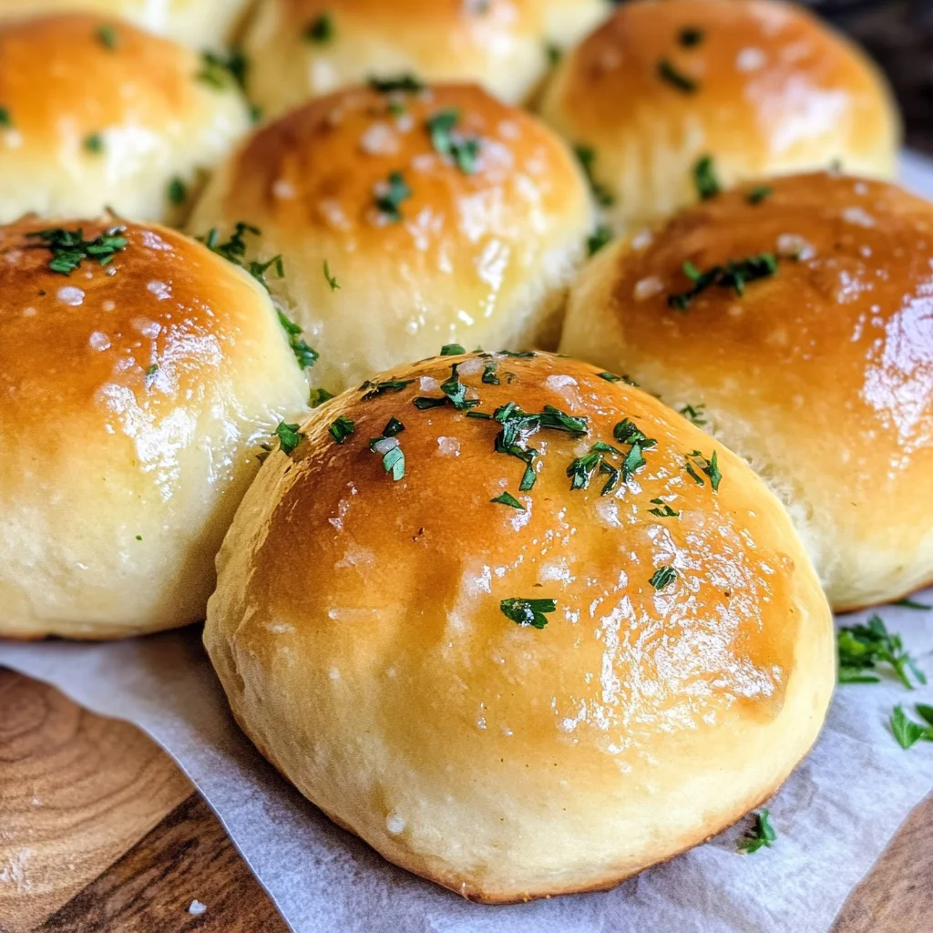 Easy Garlic Butter Dinner Rolls